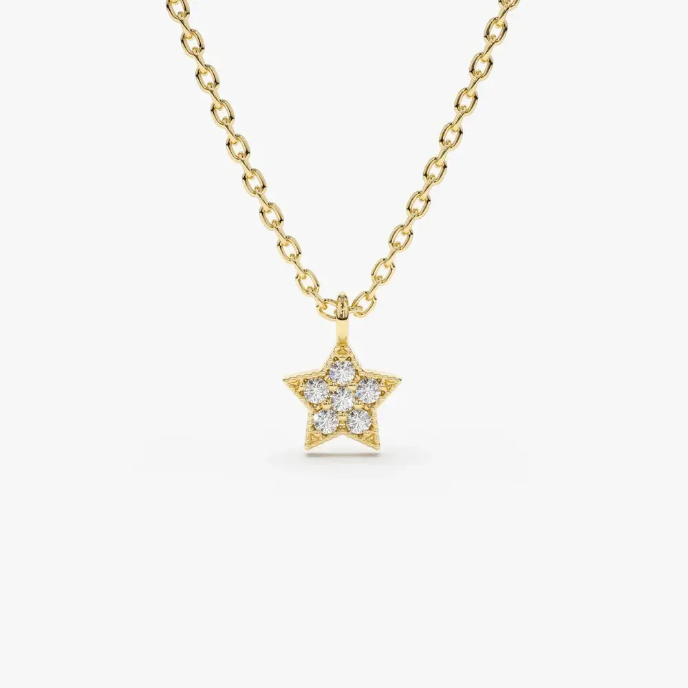 0.06CTW Star Charm Diamond Necklace