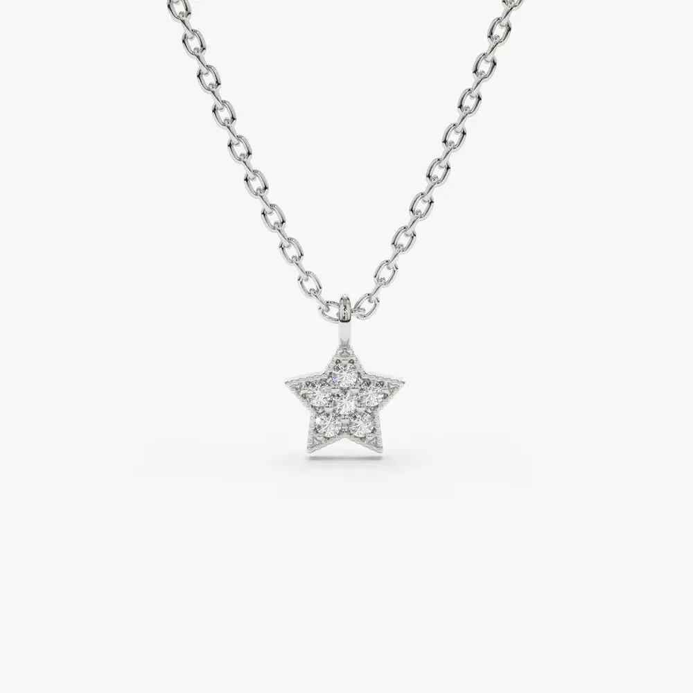 0.06CTW Star Charm Diamond Necklace