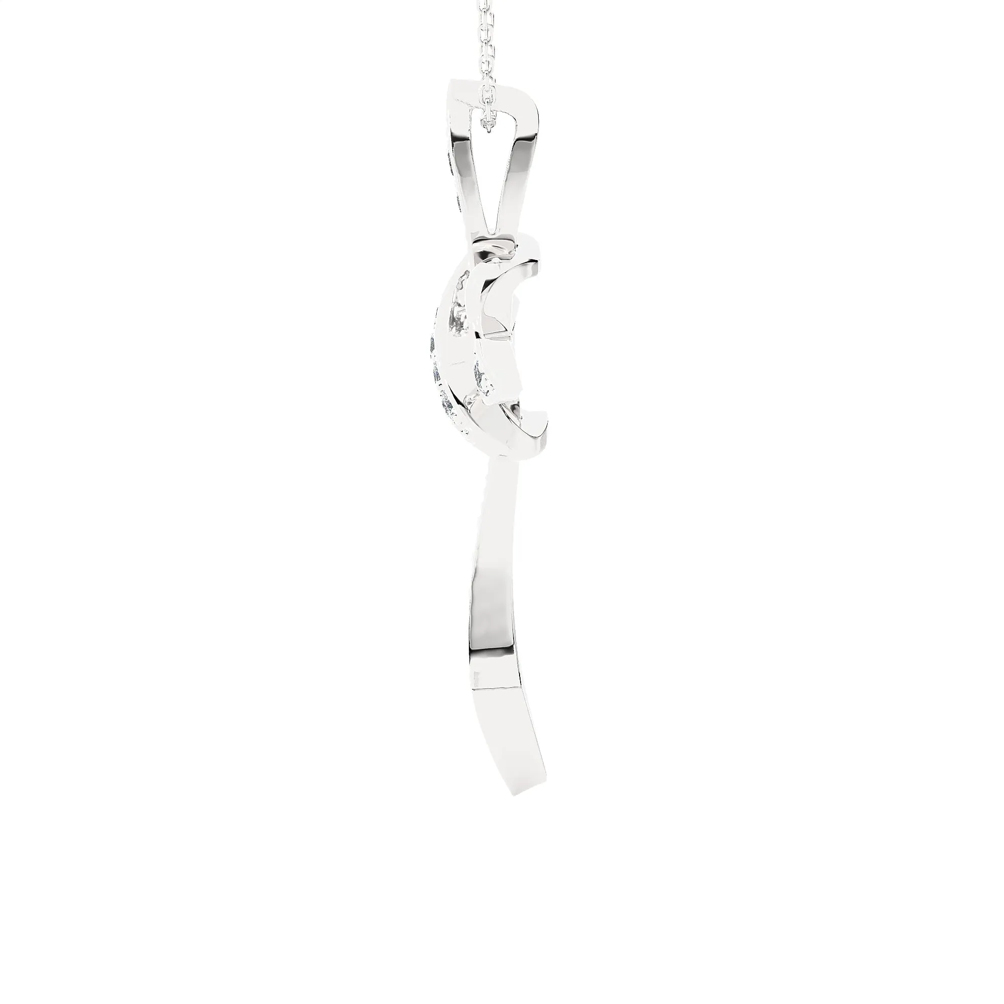 1/4 ctw Round Lab Grown Diamond Cross Pendant