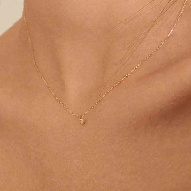 14ct Gold Magma Single Diamond Necklace NAU004-02YG