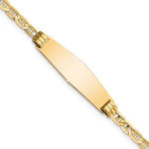 14K Yellow Gold Anchor Link Medical ID Bracelet