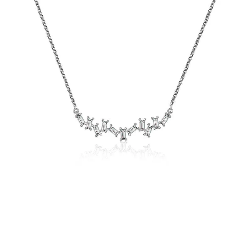 18k Gold Irregular Shape Diamond Necklace