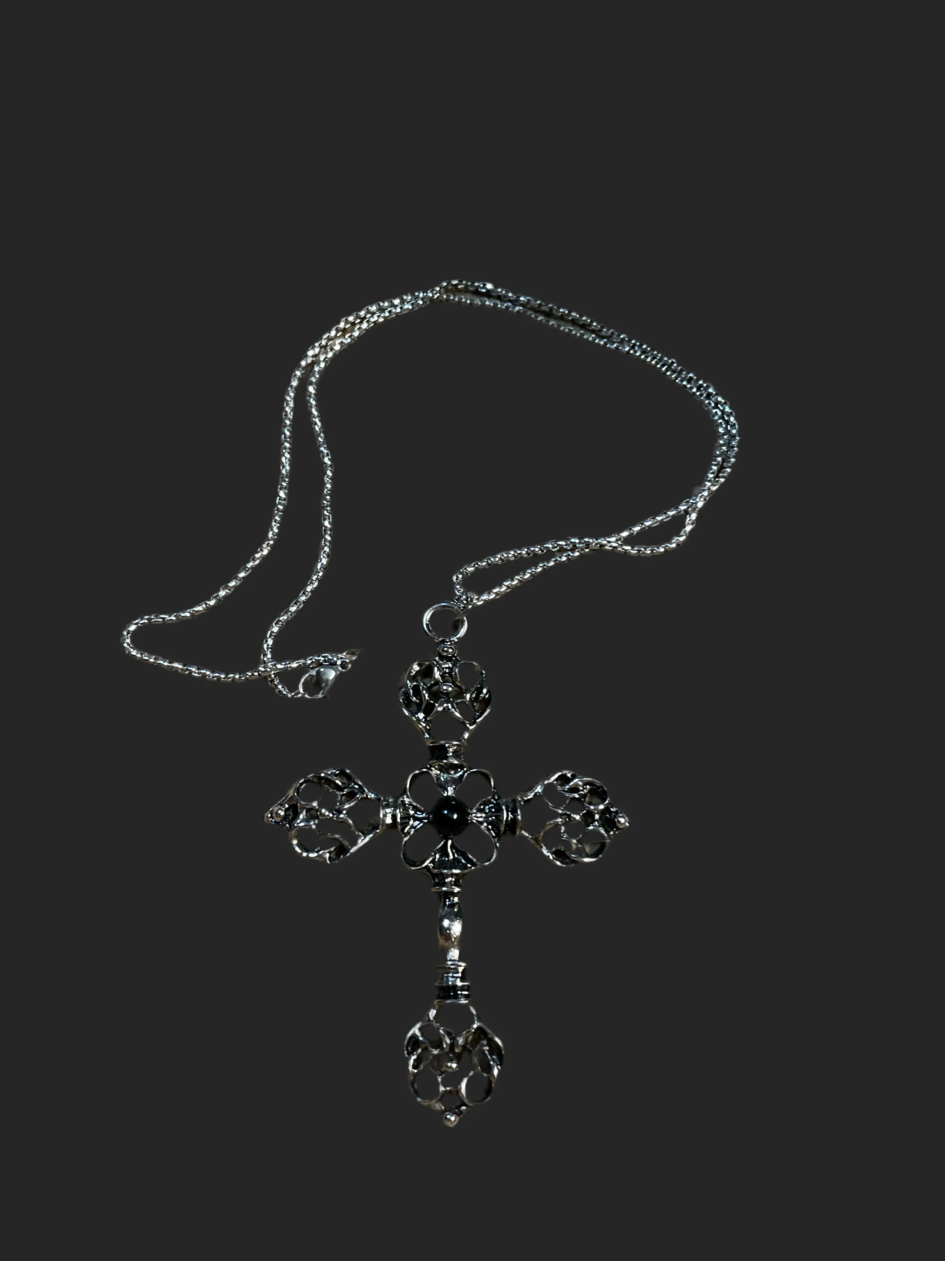3 " Silver plated cross pendant
