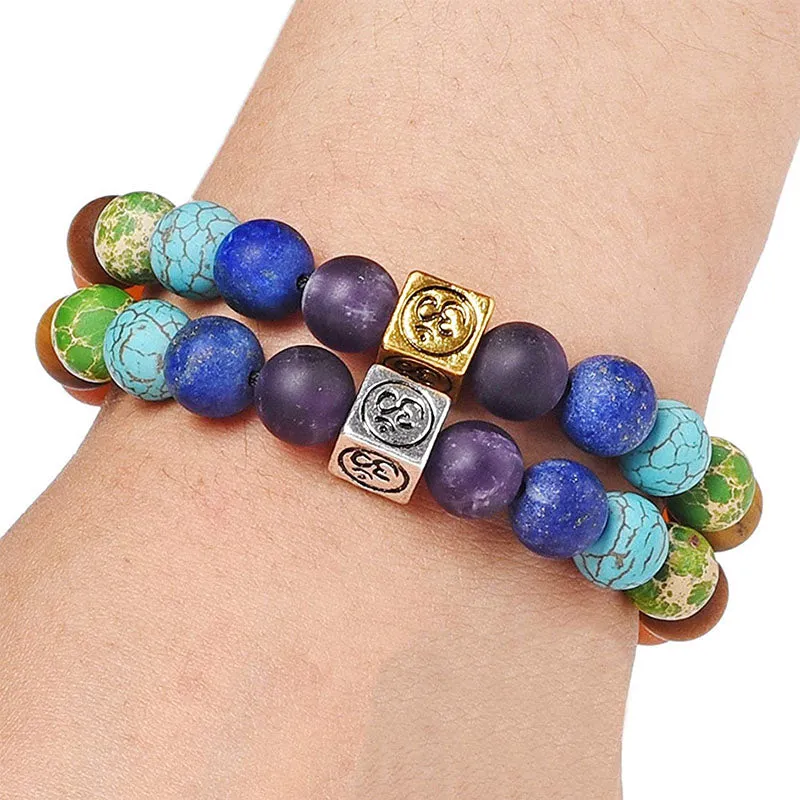 7 Chakra Tree of Life & Om Charm Bracelet