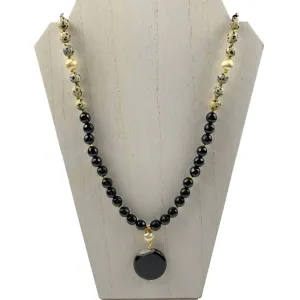 Ali & Bird Jewelry - Onyx Dalmation Stone Necklace