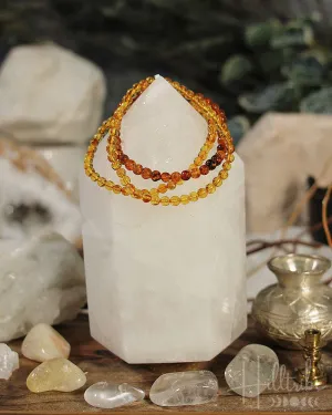 Amber Gemstone Power Bracelet 4-5mm