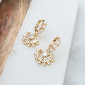 Amelia Pearl Huggie Earrings