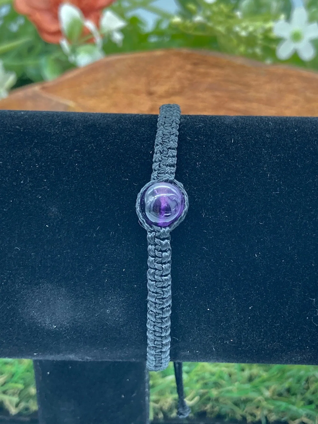 Amethyst Crystal Bead Bracelet Handmade
