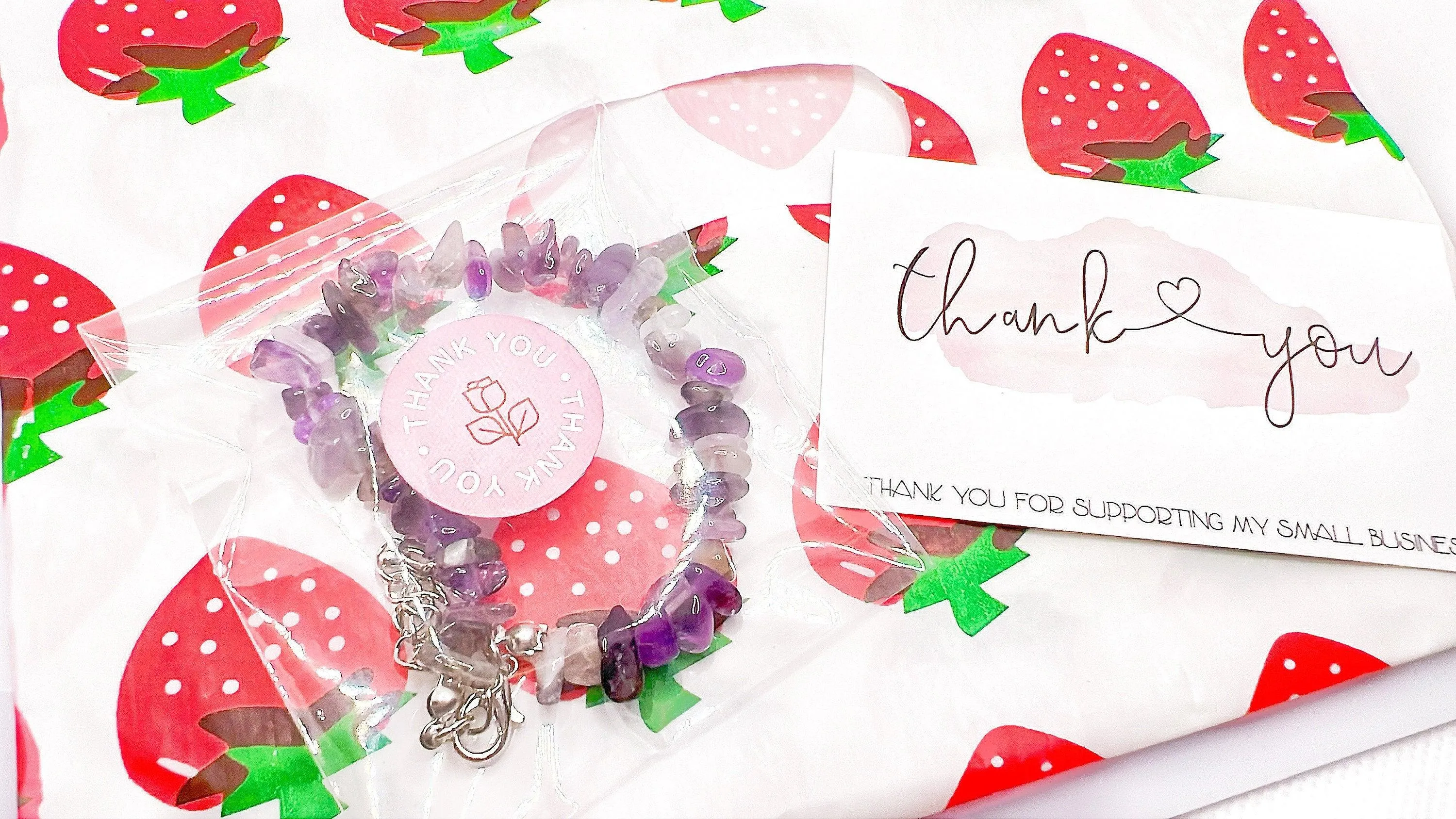 Amethyst Crystal Raw Chip Bracelet