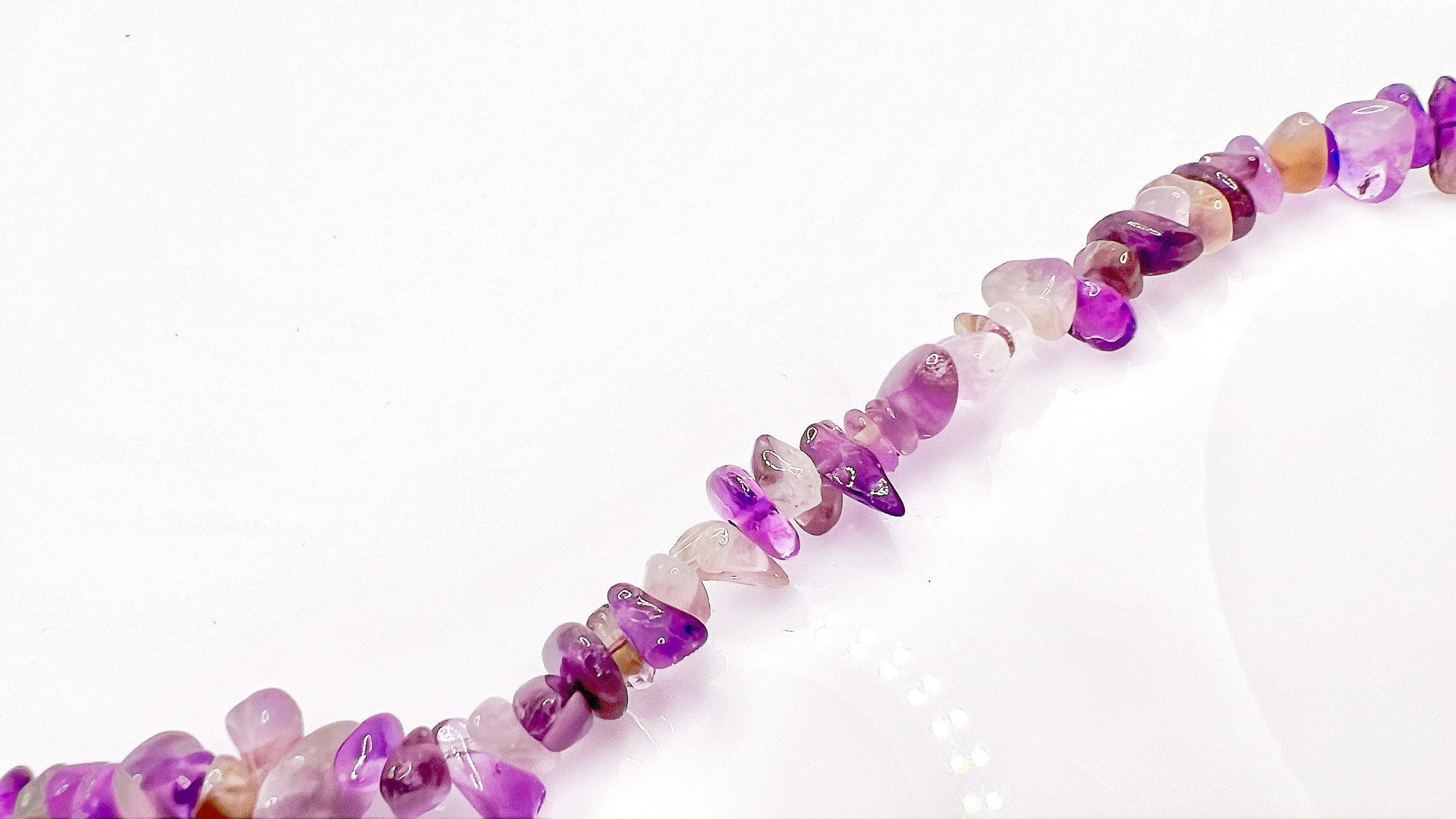 Amethyst Crystal Raw Chip Bracelet