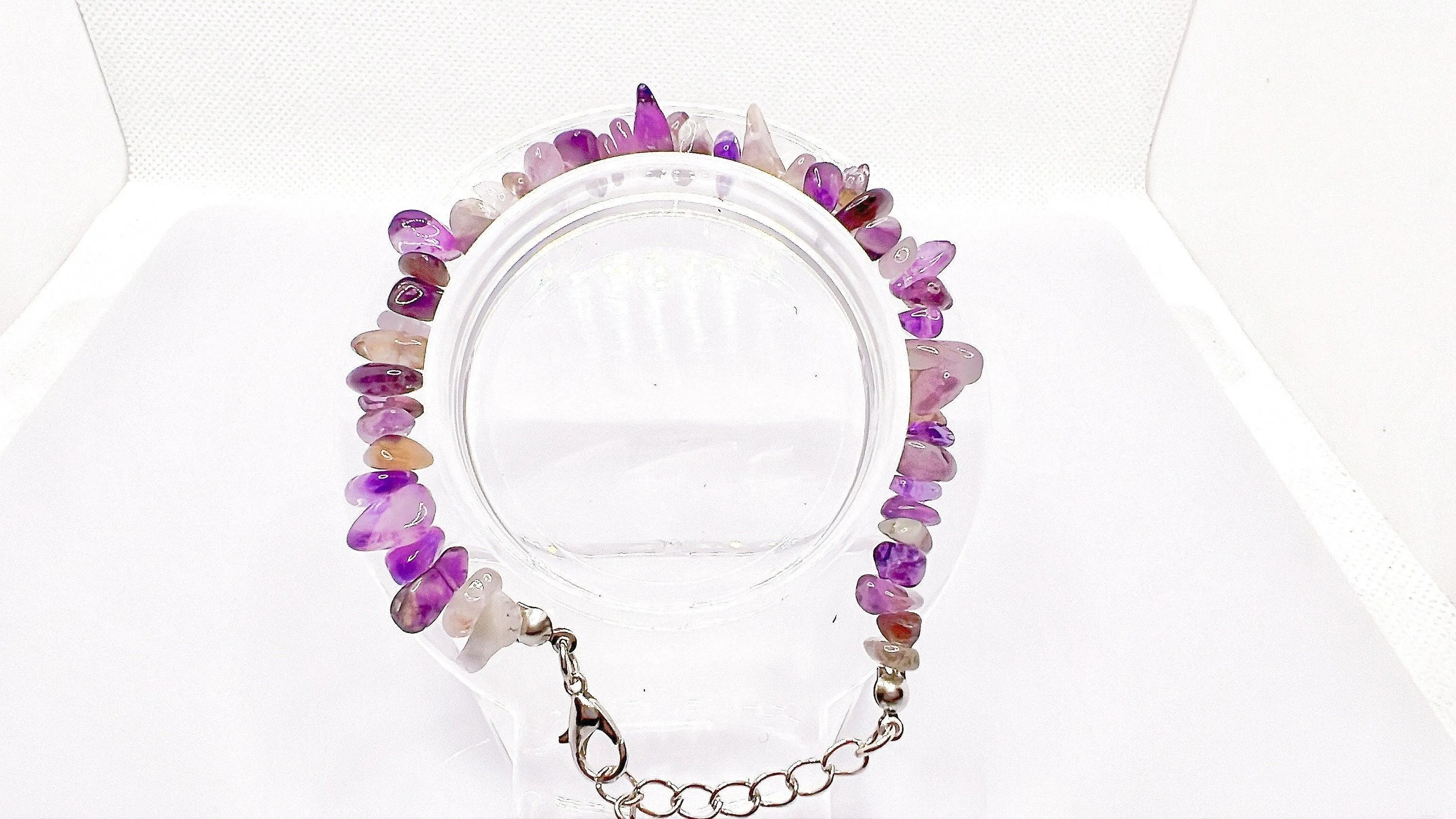 Amethyst Crystal Raw Chip Bracelet