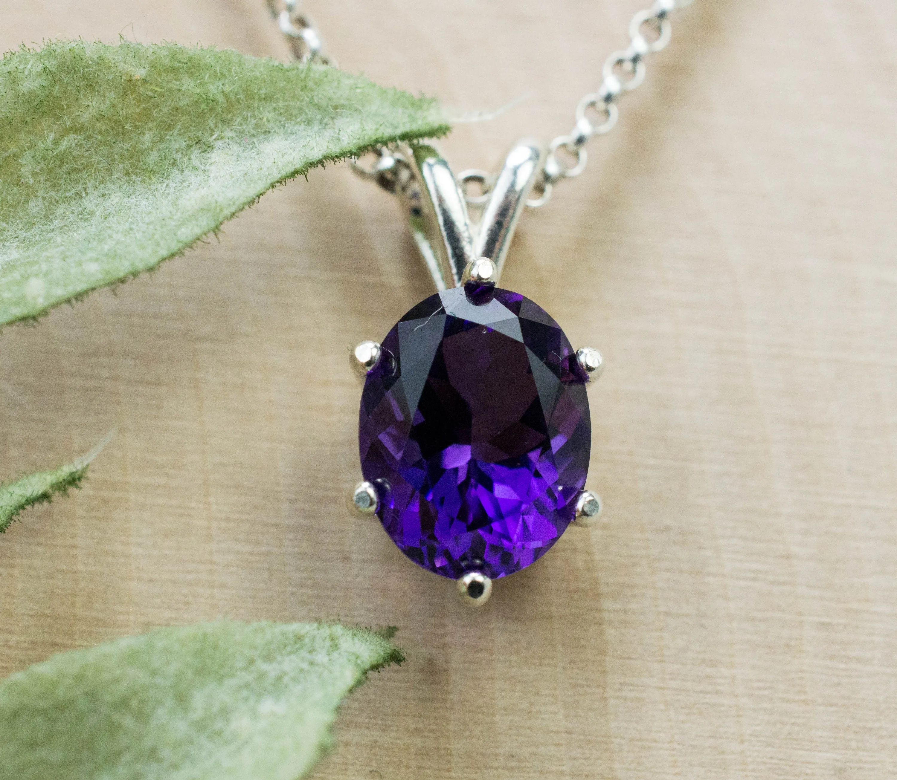 Amethyst Pendant, Natural Untreated Uruguay Amethyst; 2.410cts
