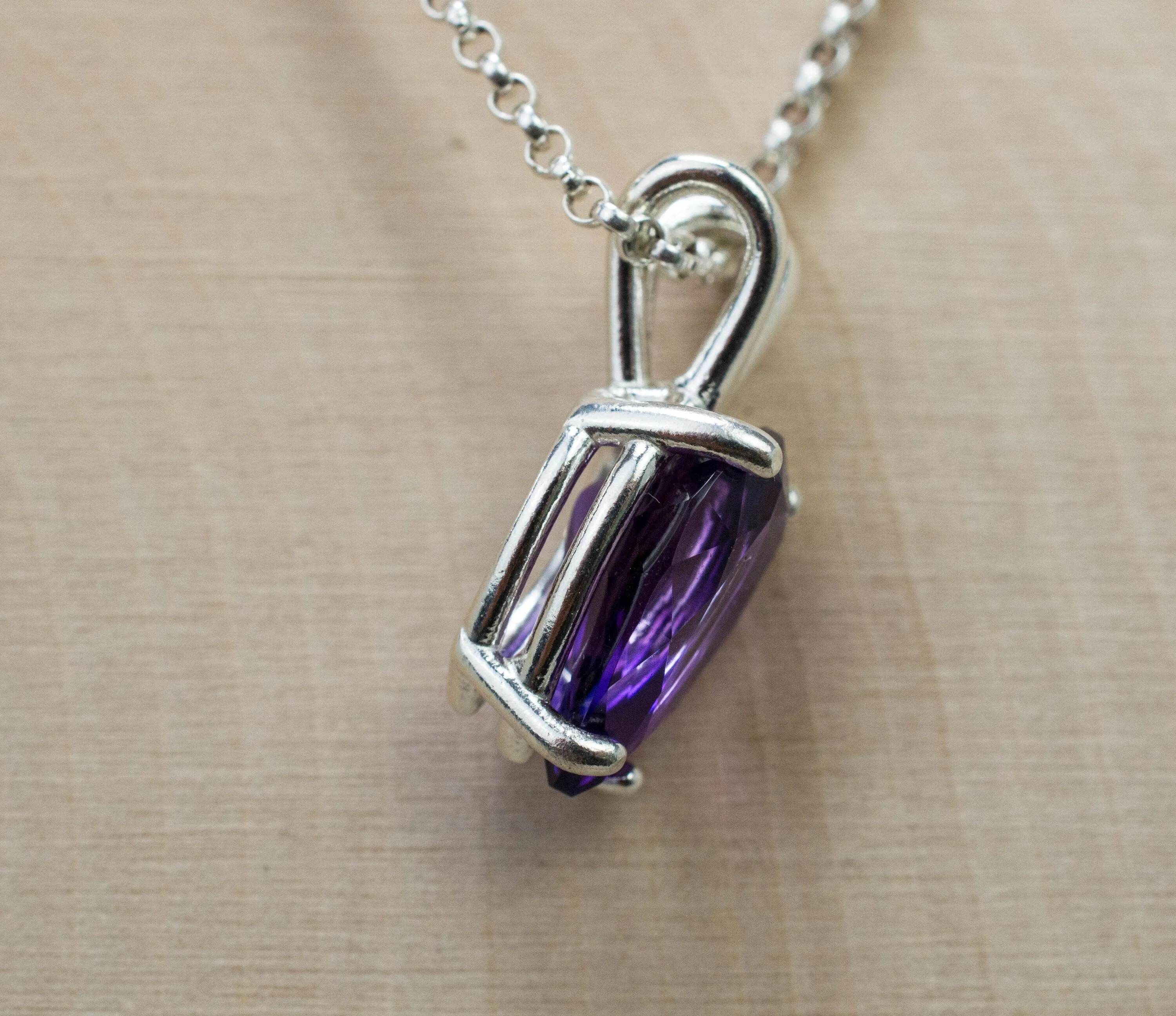 Amethyst Pendant, Natural Untreated Uruguay Amethyst; 2.570cts