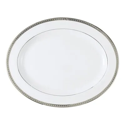 Athena Platinum Oval Platter 15In