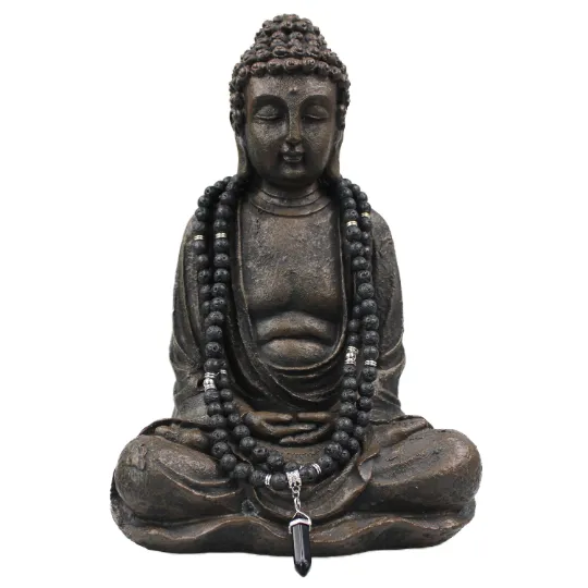 Black Lava Mala Prayer Beads