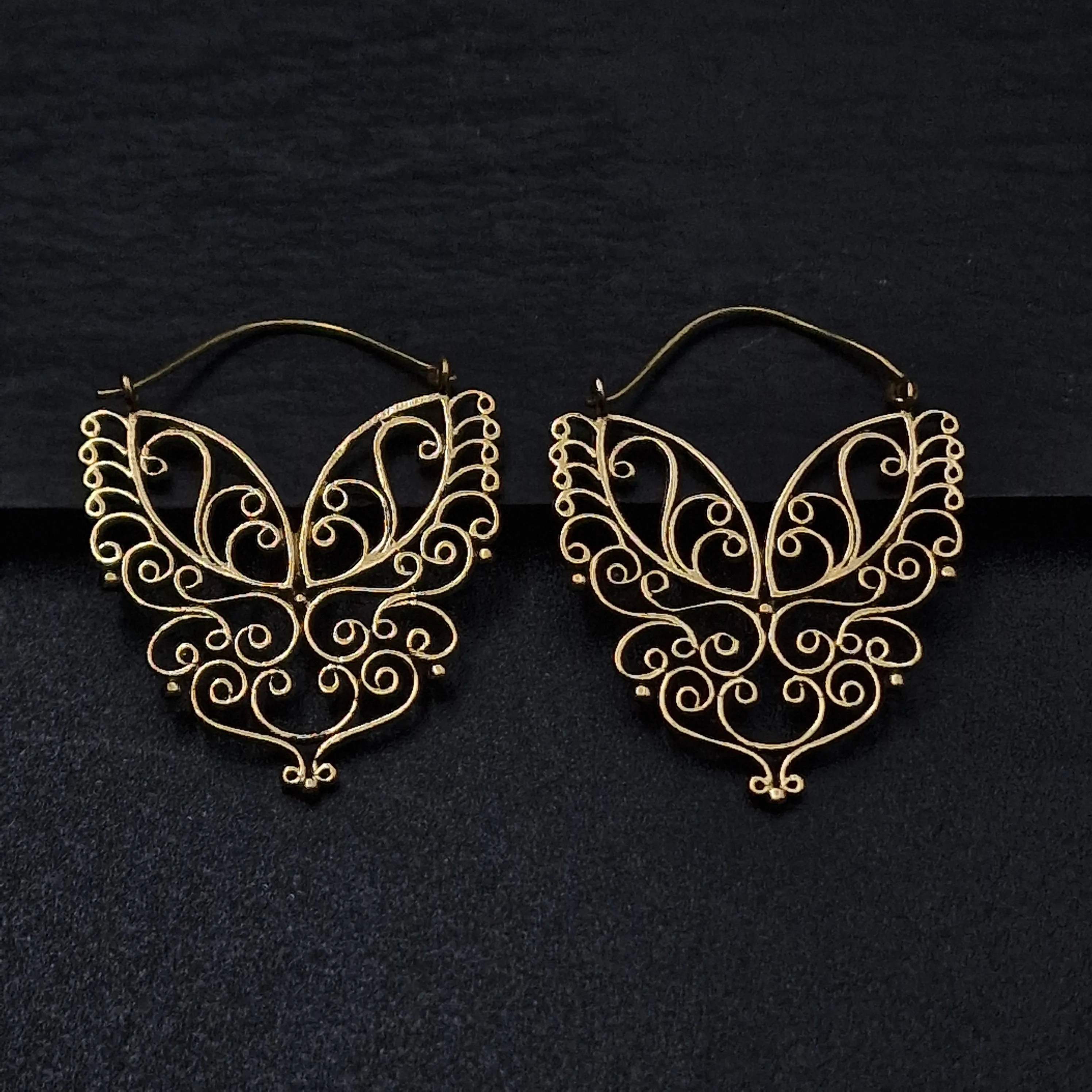 Butterfly Inspired Bohemian Handmade Hoop Earrings