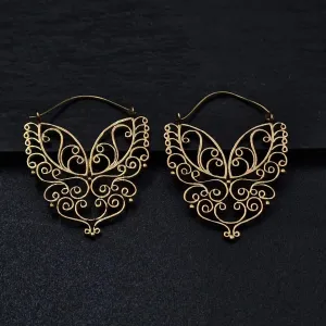 Butterfly Inspired Bohemian Handmade Hoop Earrings