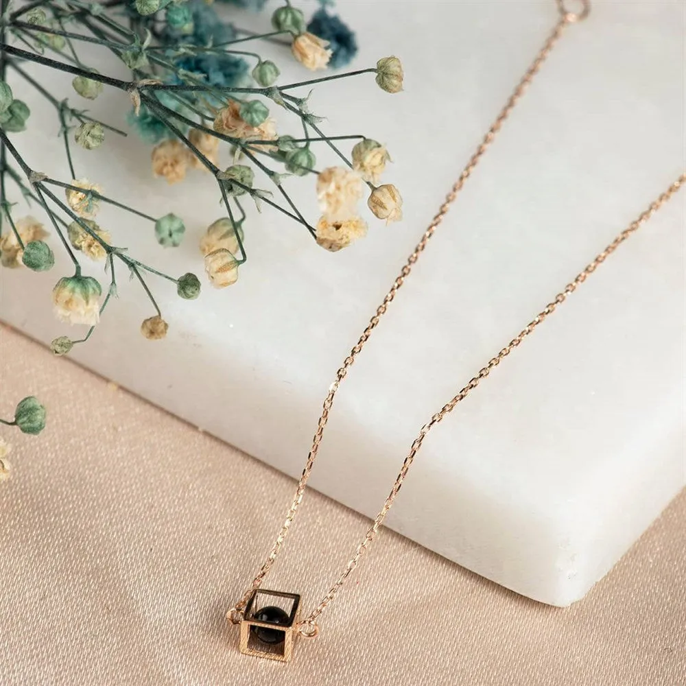 Cube Onyx Necklace