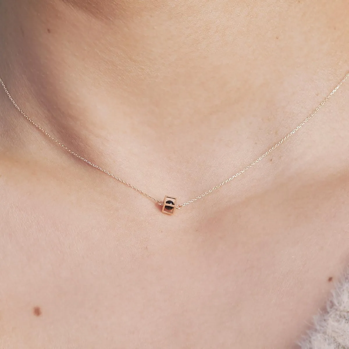 Cube Onyx Necklace