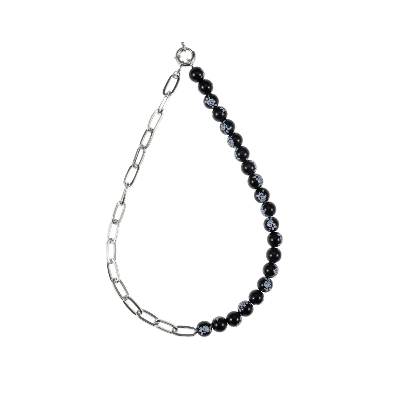Flower Ball Silver Necklace