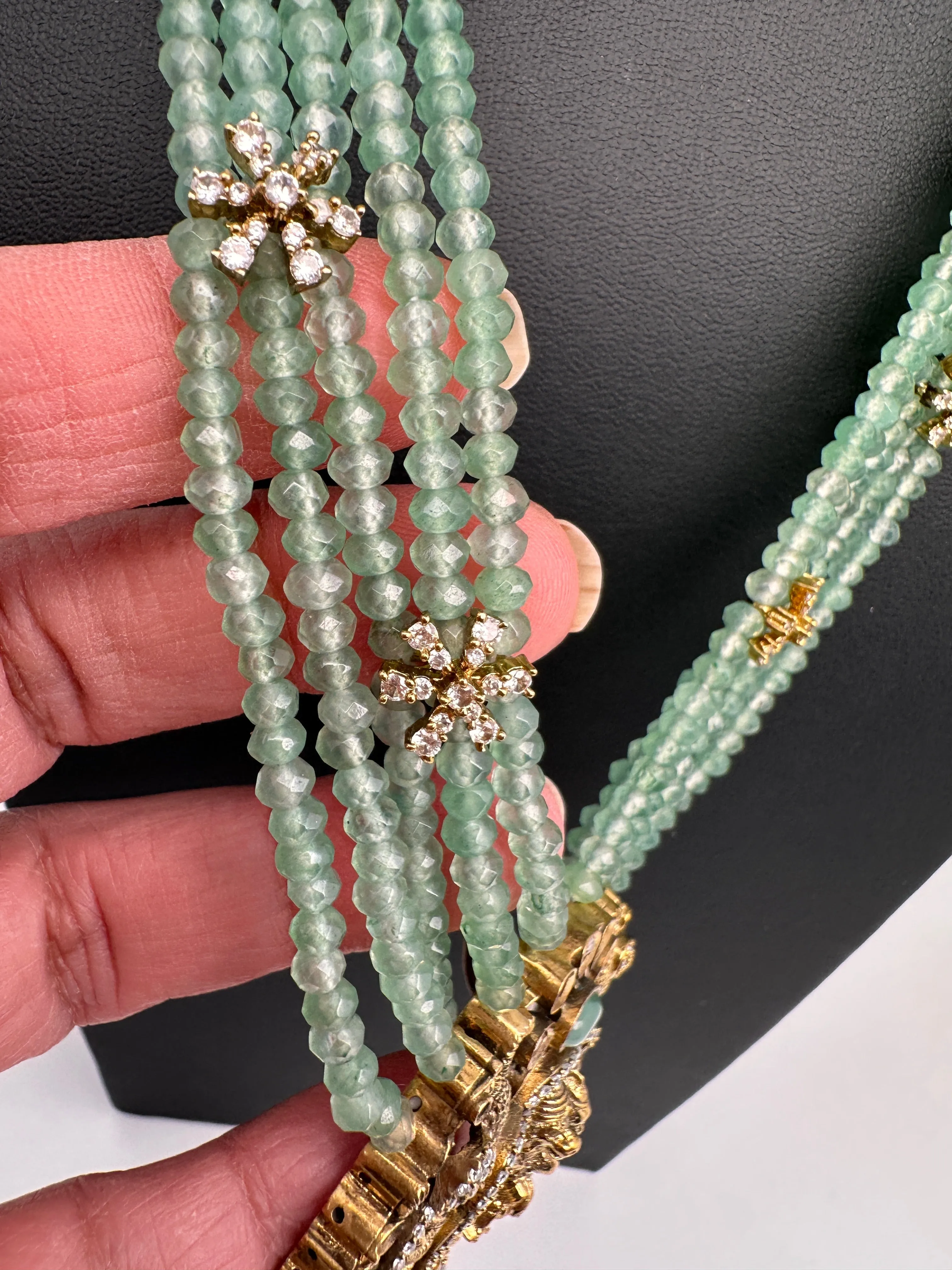 Lord Narsima Onyx Beads  Color Stone Long Necklace