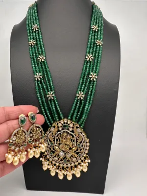 Lord Narsima Onyx Beads  Color Stone Long Necklace