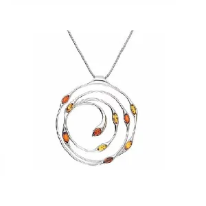 MILENA Necklace Amber and Silver Beauty