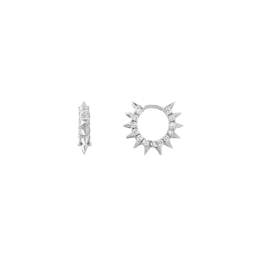 Mini Spike Hoop Earrings