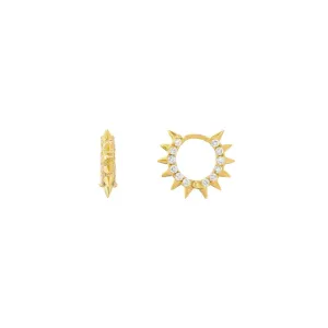 Mini Spike Hoop Earrings