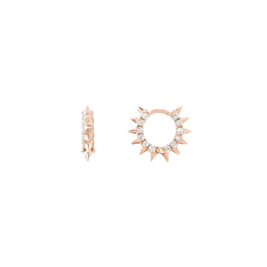 Mini Spike Hoop Earrings