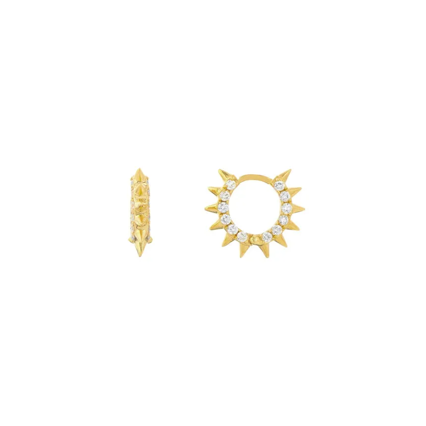 Mini Spike Hoop Earrings