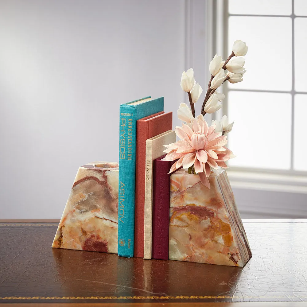 Onyx Vase Bookends