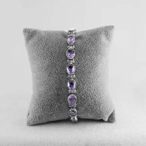 Oval Amethyst Stone Bracelet