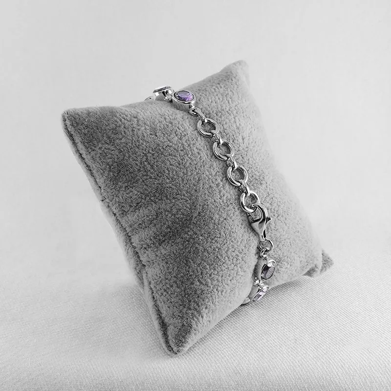 Oval Amethyst Stone Bracelet