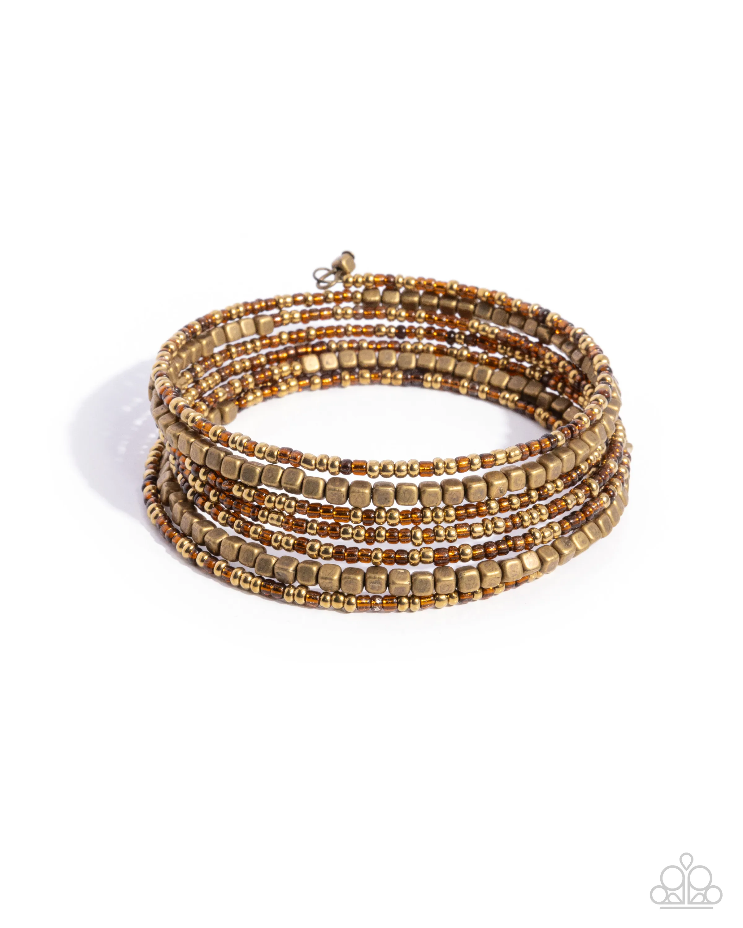 Paparazzi Best Way to Unwind - Brass bracelet P9SE-BRXX-133XX