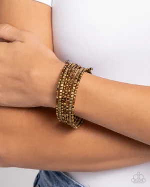 Paparazzi Best Way to Unwind - Brass bracelet P9SE-BRXX-133XX