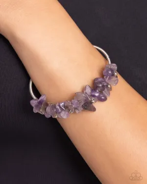 Paparazzi Bracelet ~ Dainty Deconstruction - Purple