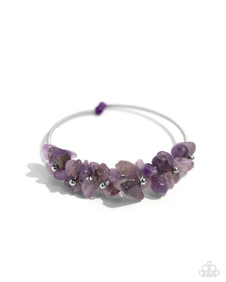 Paparazzi Bracelet ~ Dainty Deconstruction - Purple