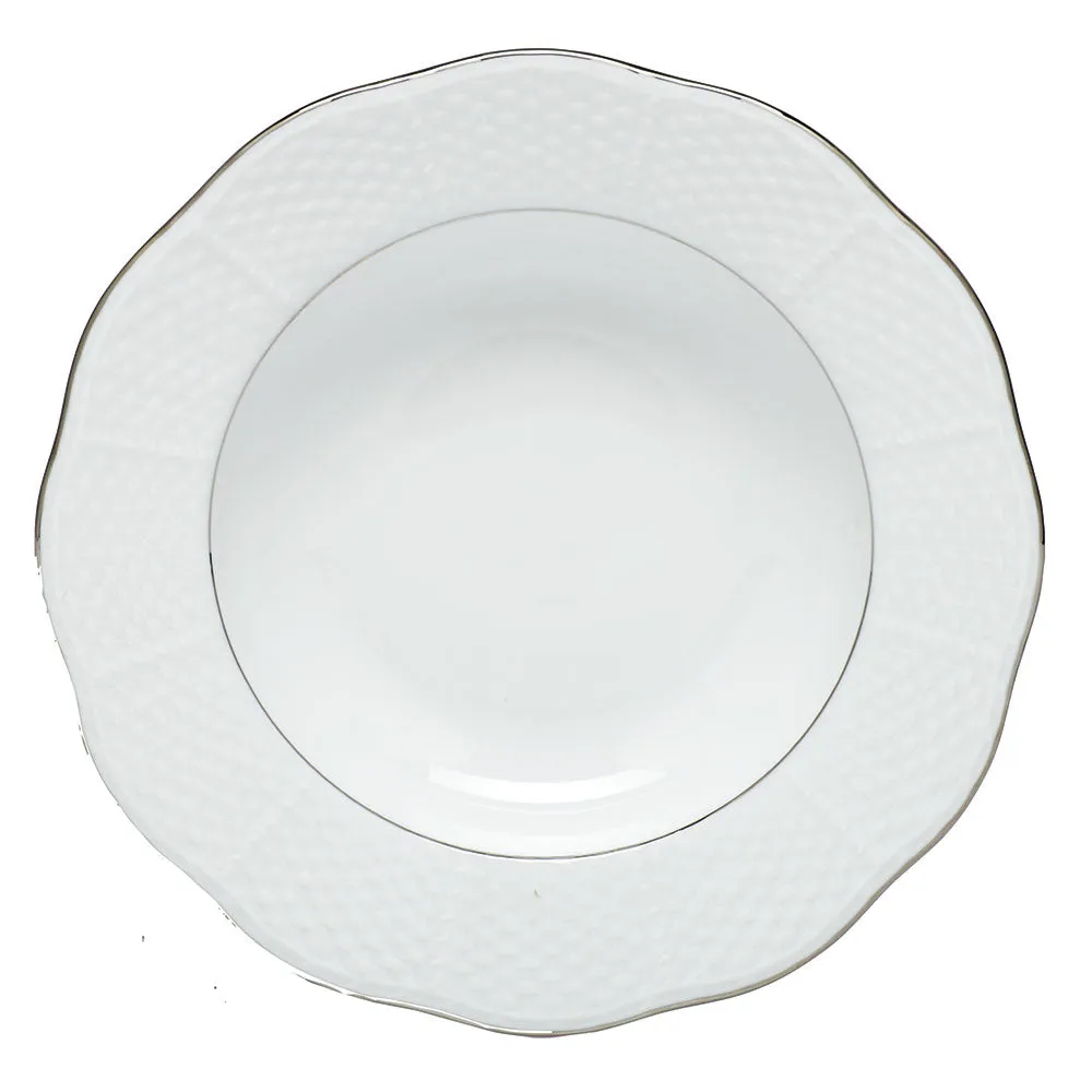 Platinum Edge Rim Soup Plate 8"d