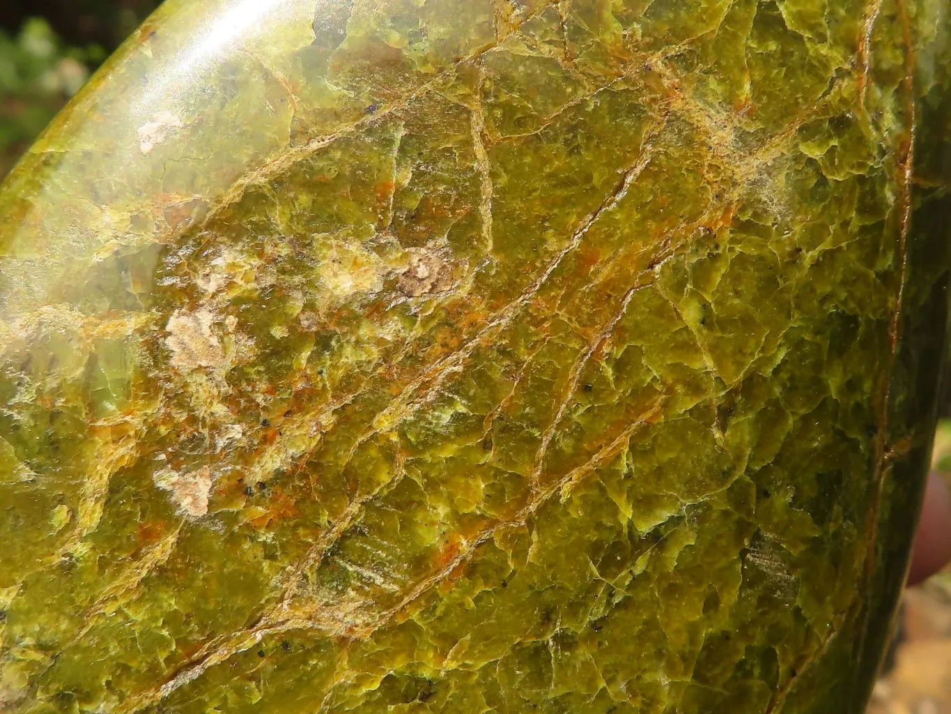 Polished Large Green Opal Standing Free Form x 1 From Madagascar