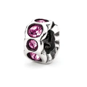 Purple Band, Silver with Crystals