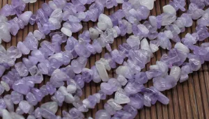 Purple stone strand chip bead