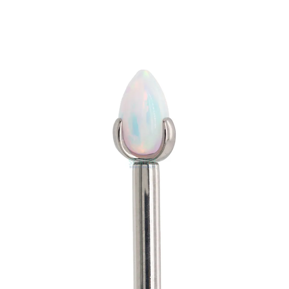 "Dragon Egg" with Opal in Prong's on Flatback