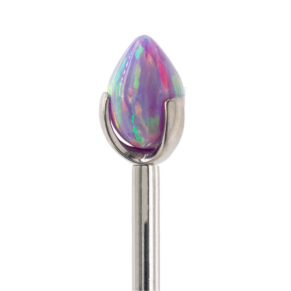 "Dragon Egg" with Opal in Prong's on Flatback