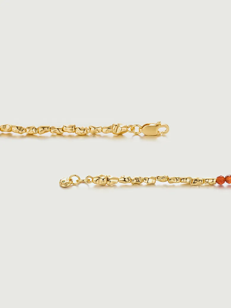 Red Onyx Nugget Beaded Necklace