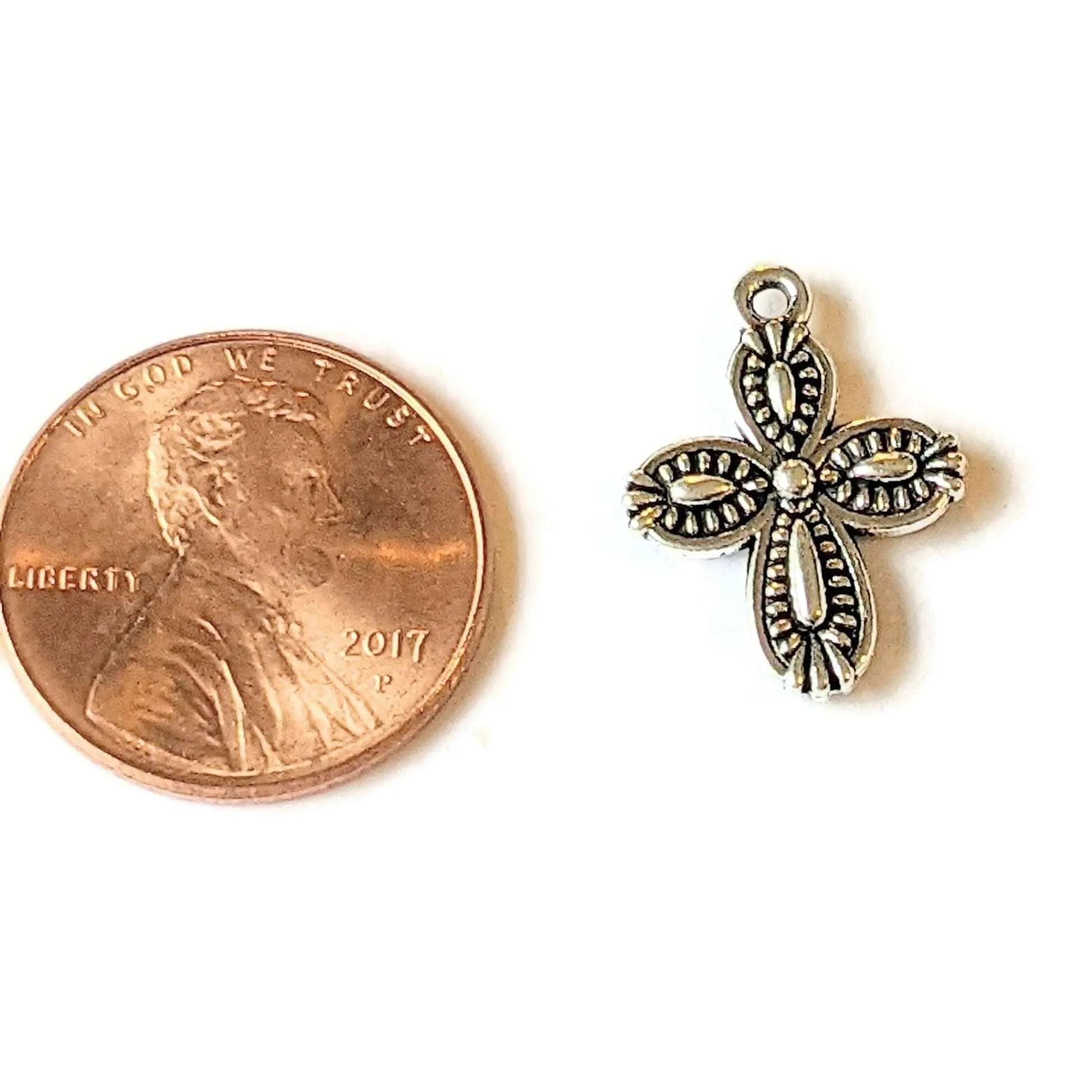 Silver Cross Charm