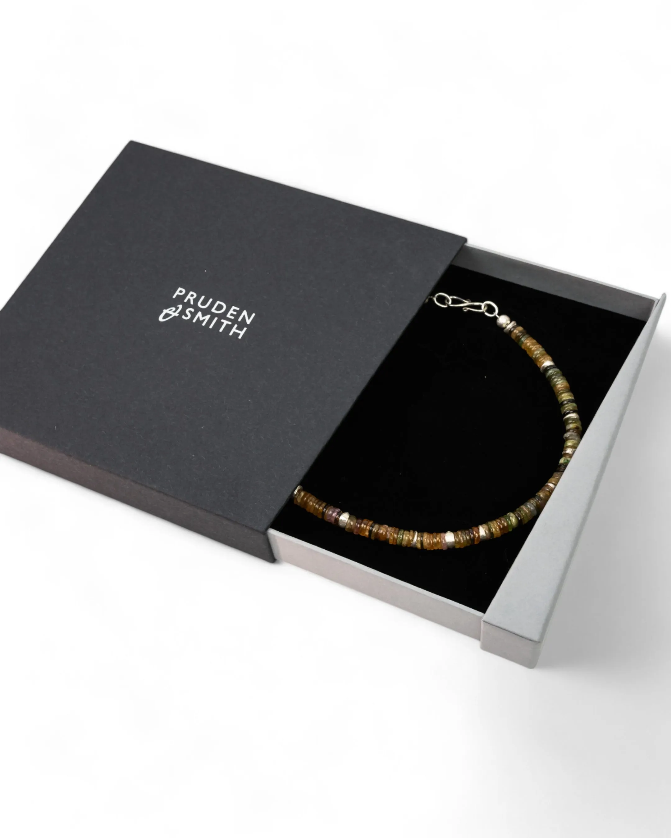 Silver Tourmaline Necklace (Amber)