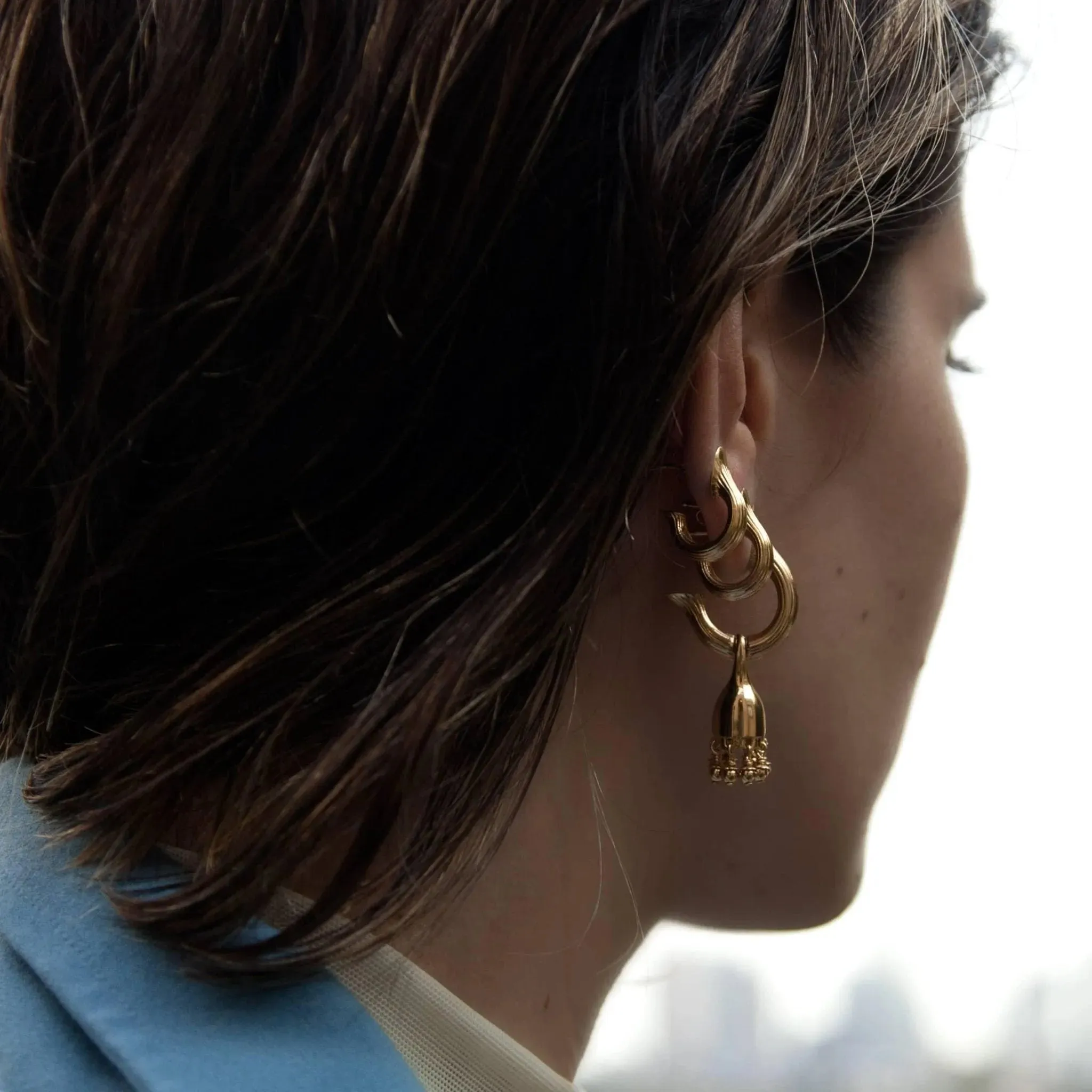 Small Teja Hoop Earrings
