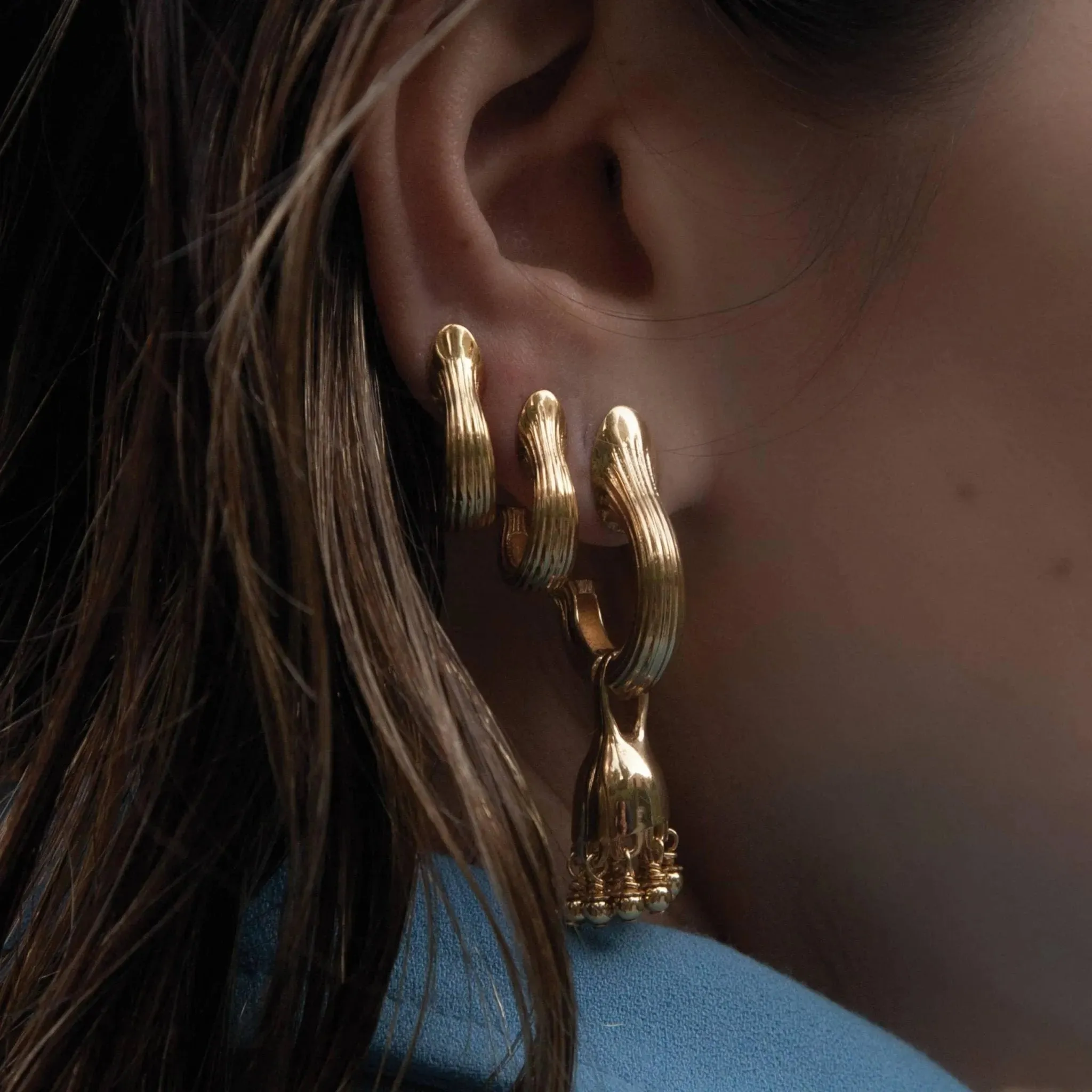 Small Teja Hoop Earrings