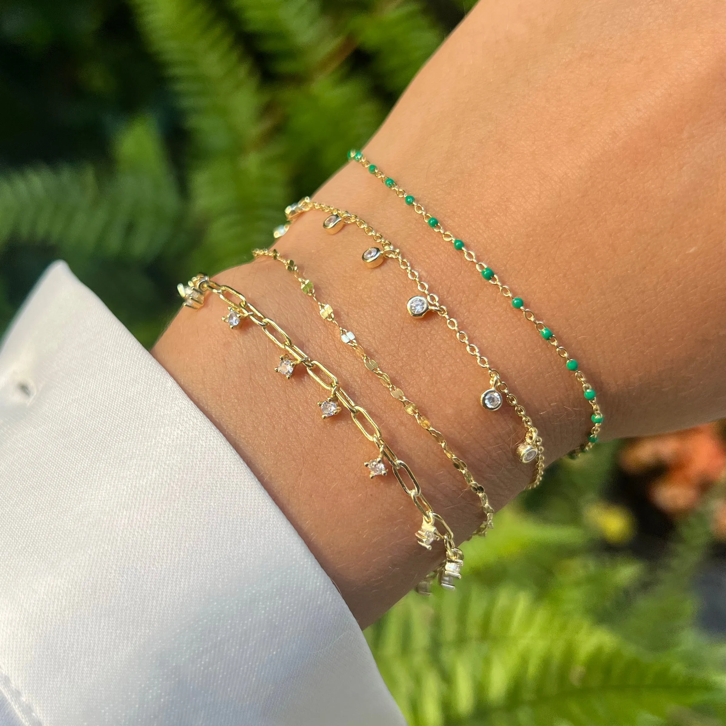 Sparkle Mirror Chain Bracelet